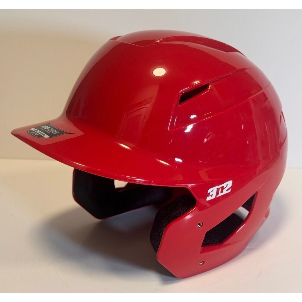 3N2 Pro Clutch Baseball Helmet Ventilated Glossy Red Youth L/XL